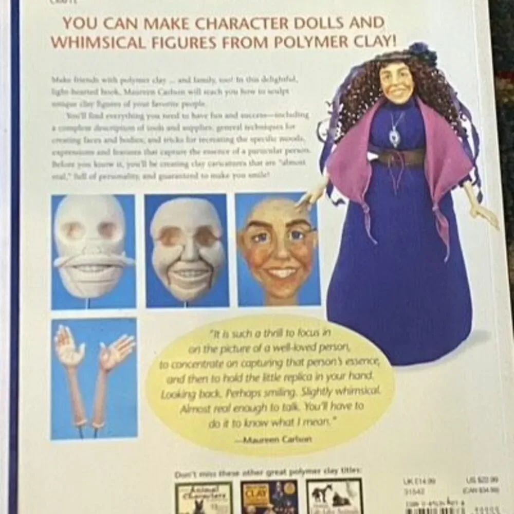 Polymer clay character instruction books by Maureen Carlson TWO